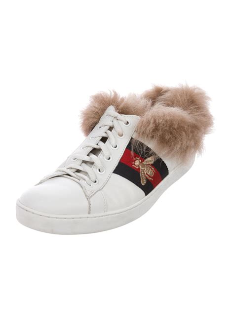 gucci sneaker dames|Gucci fur sneakers women's.